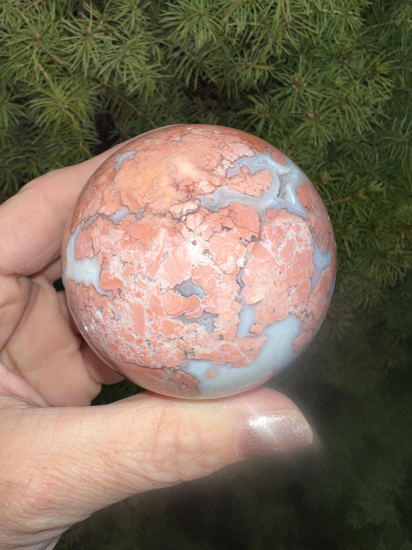 Pink Agate Sphere 61mm