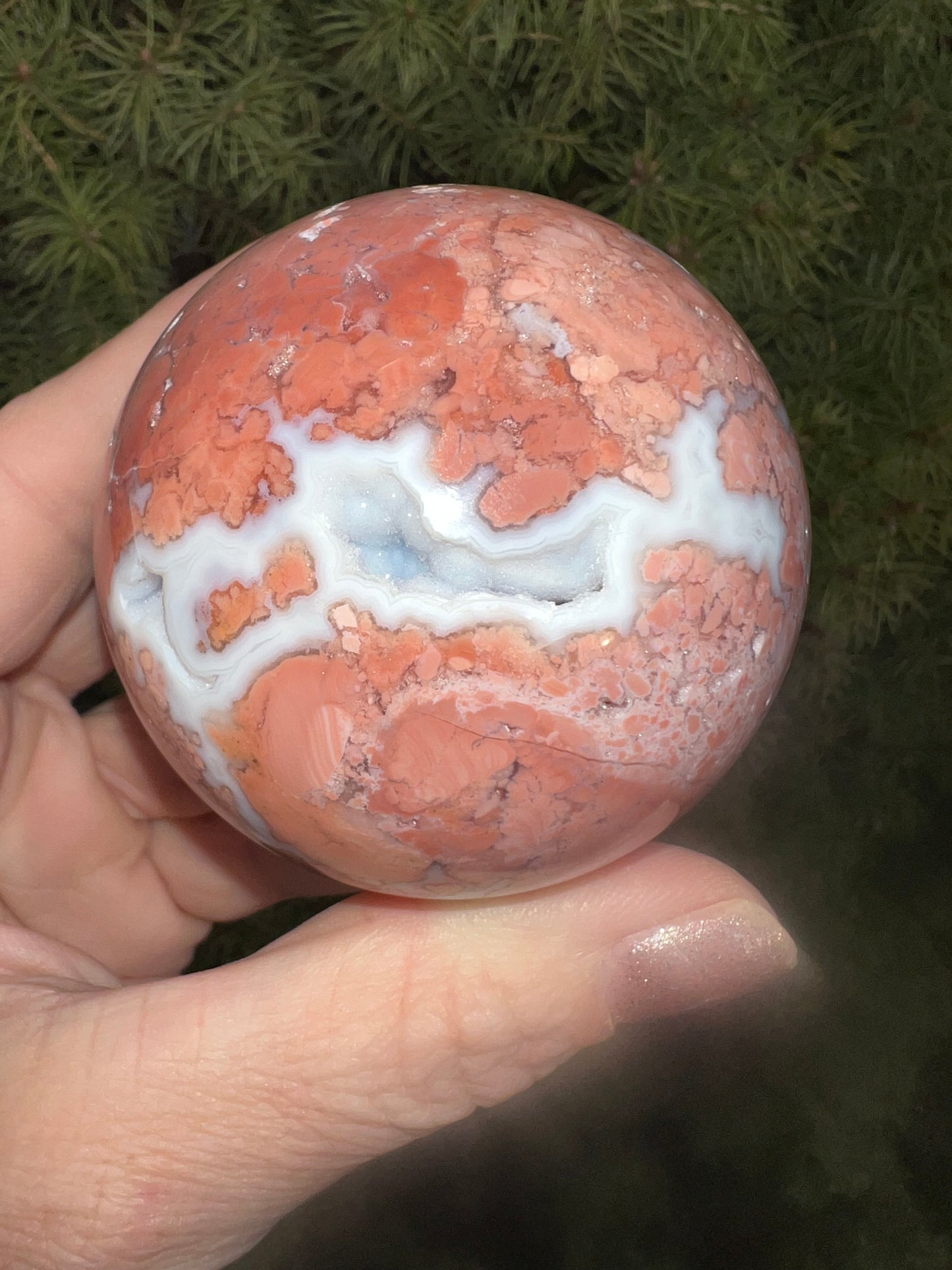 Pink Agate Sphere 61mm