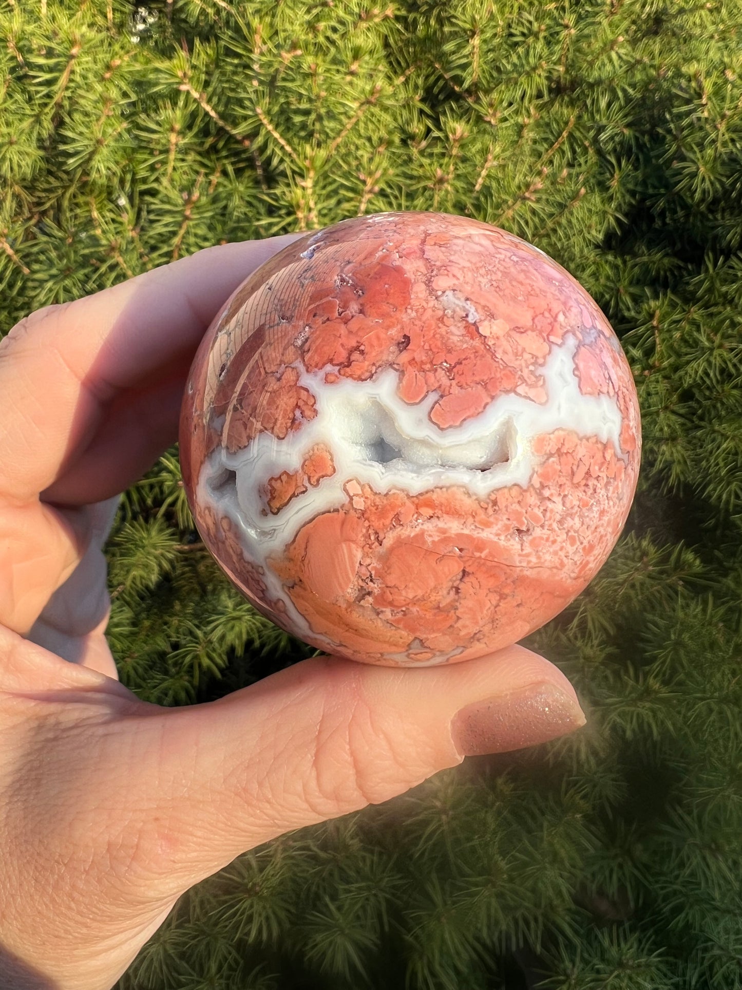 Pink Agate Sphere 61mm