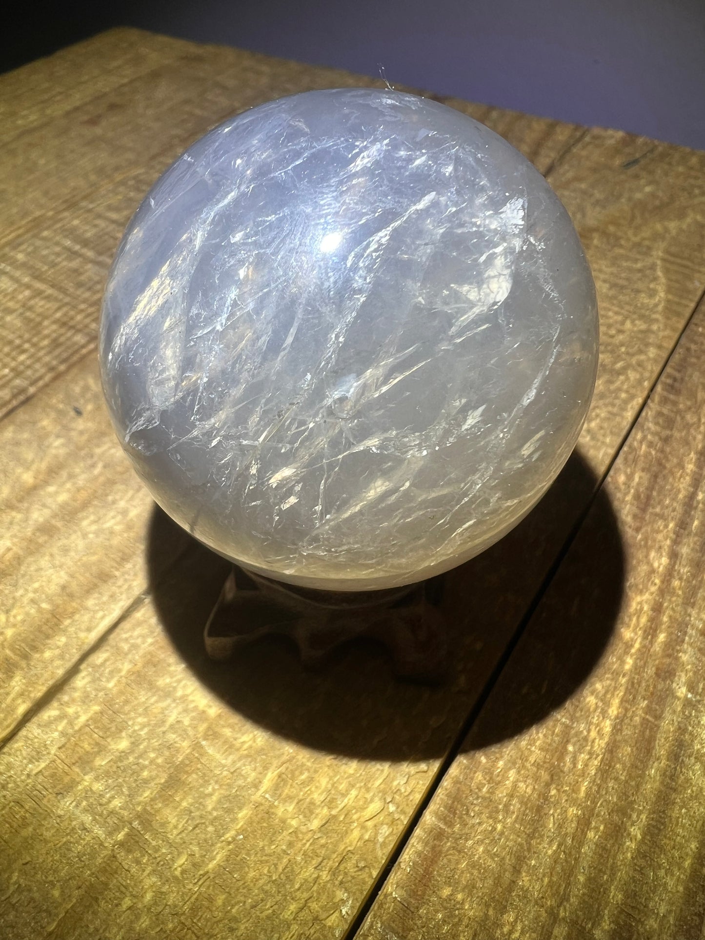 Blue Rose Quartz Sphere (53mm)