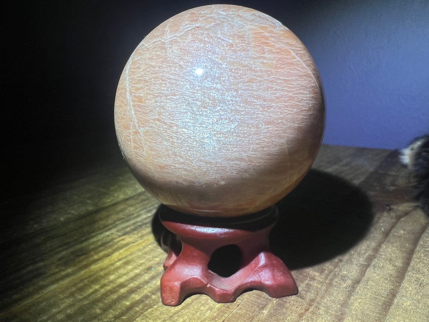 Peach Moonstone Sphere