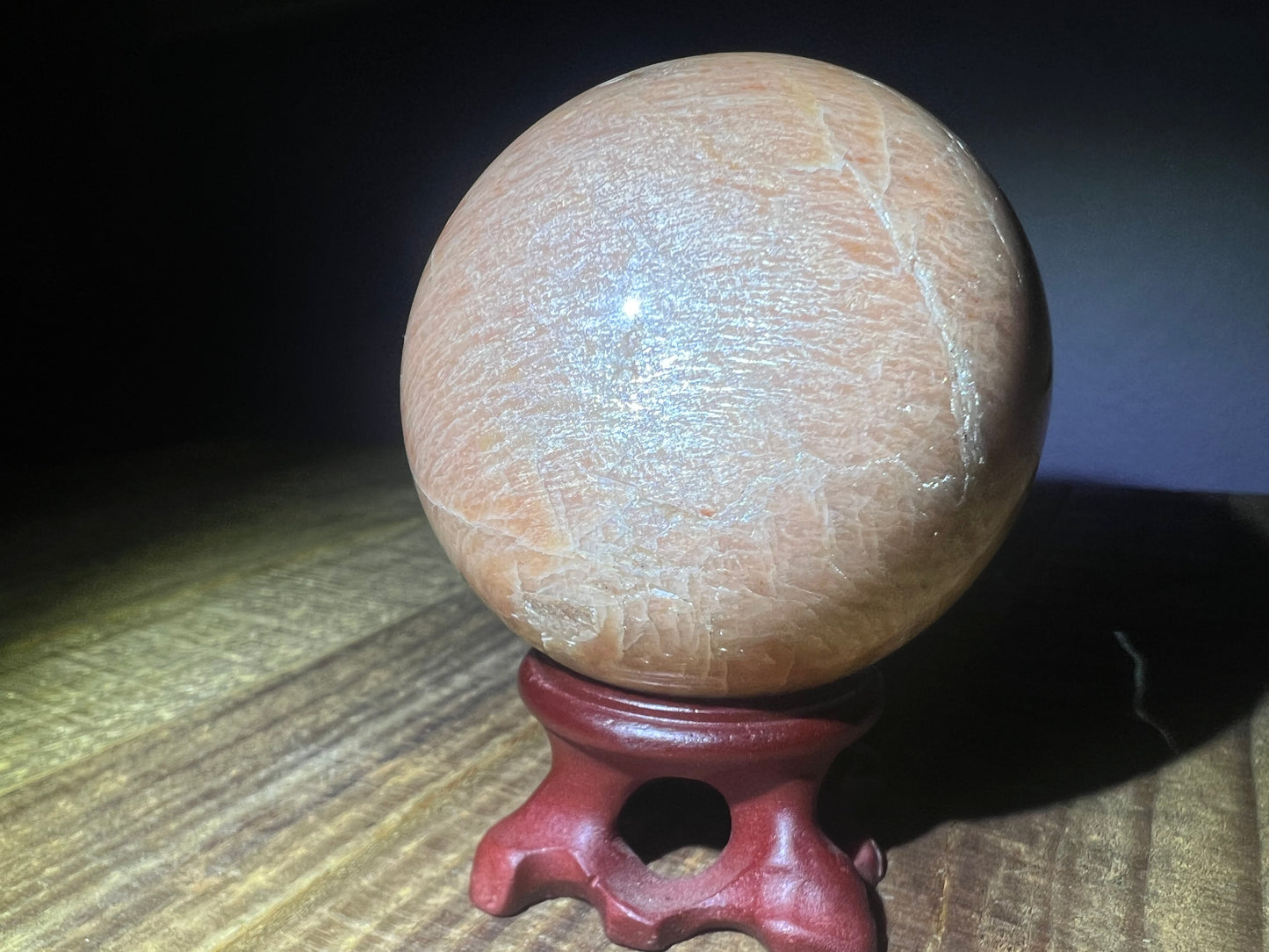 Peach Moonstone Sphere