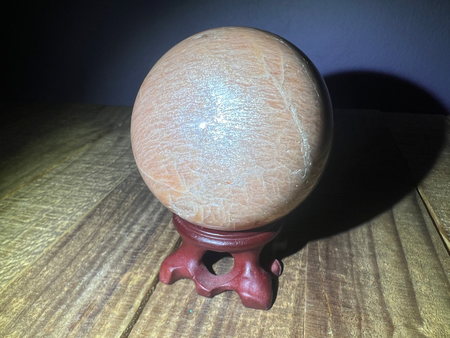 Peach Moonstone Sphere