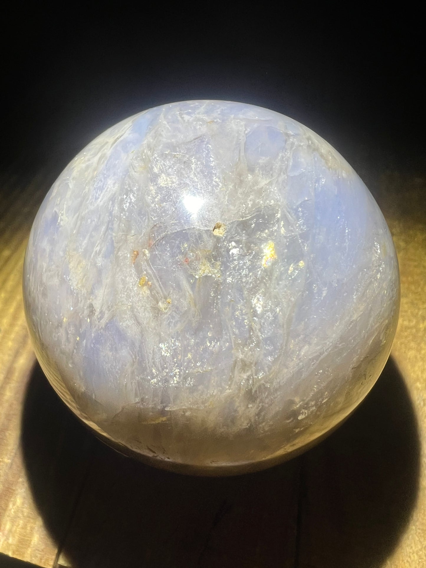 Periwinkle (Blue) Rose Quartz Sphere (63mm)