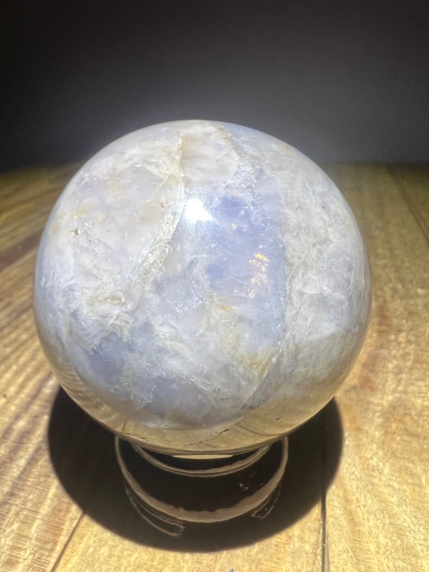 Periwinkle (Blue) Rose Quartz Sphere (63mm)