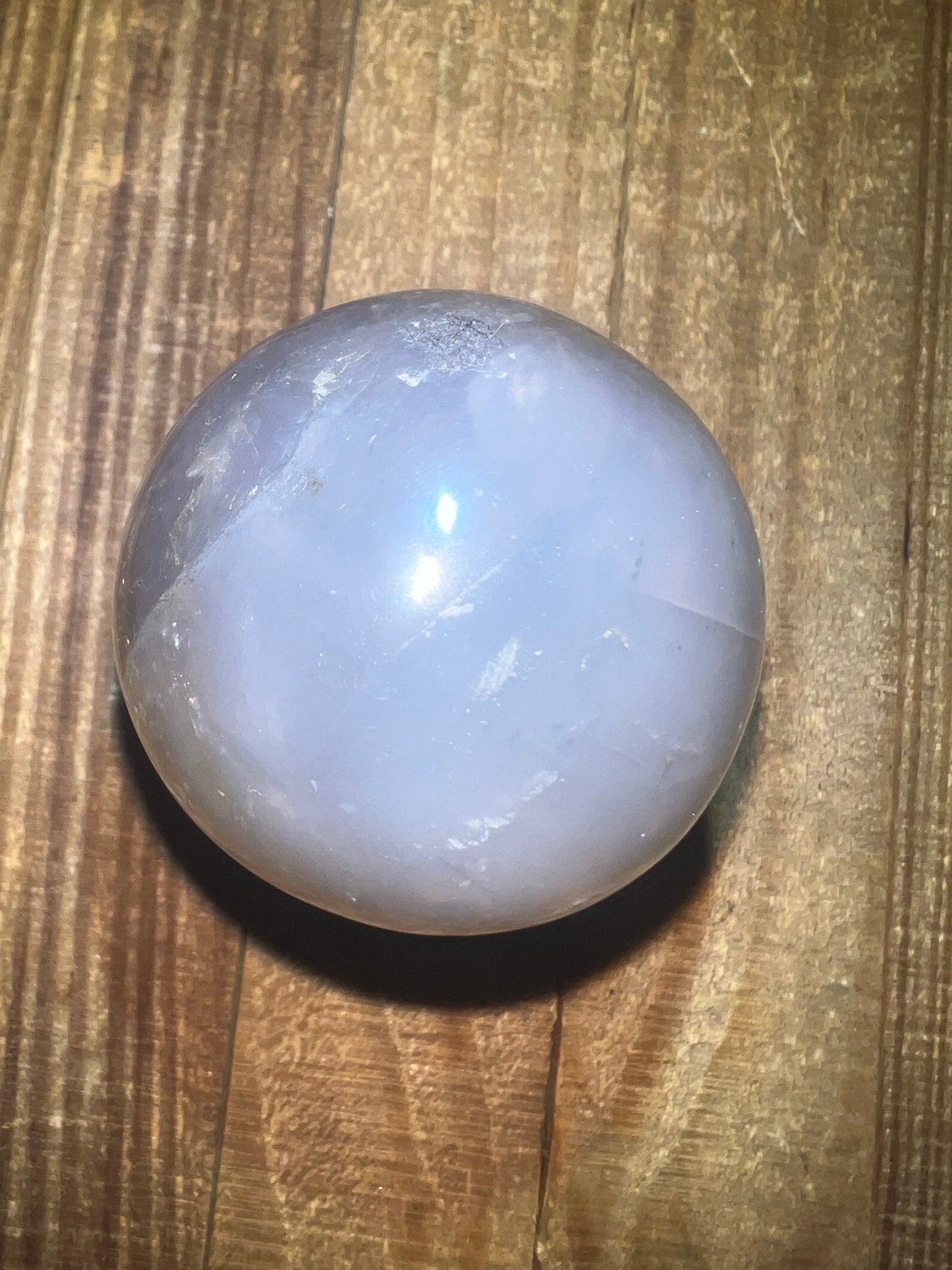 Periwinkle (Blue) Rose Quartz Sphere (59mm)