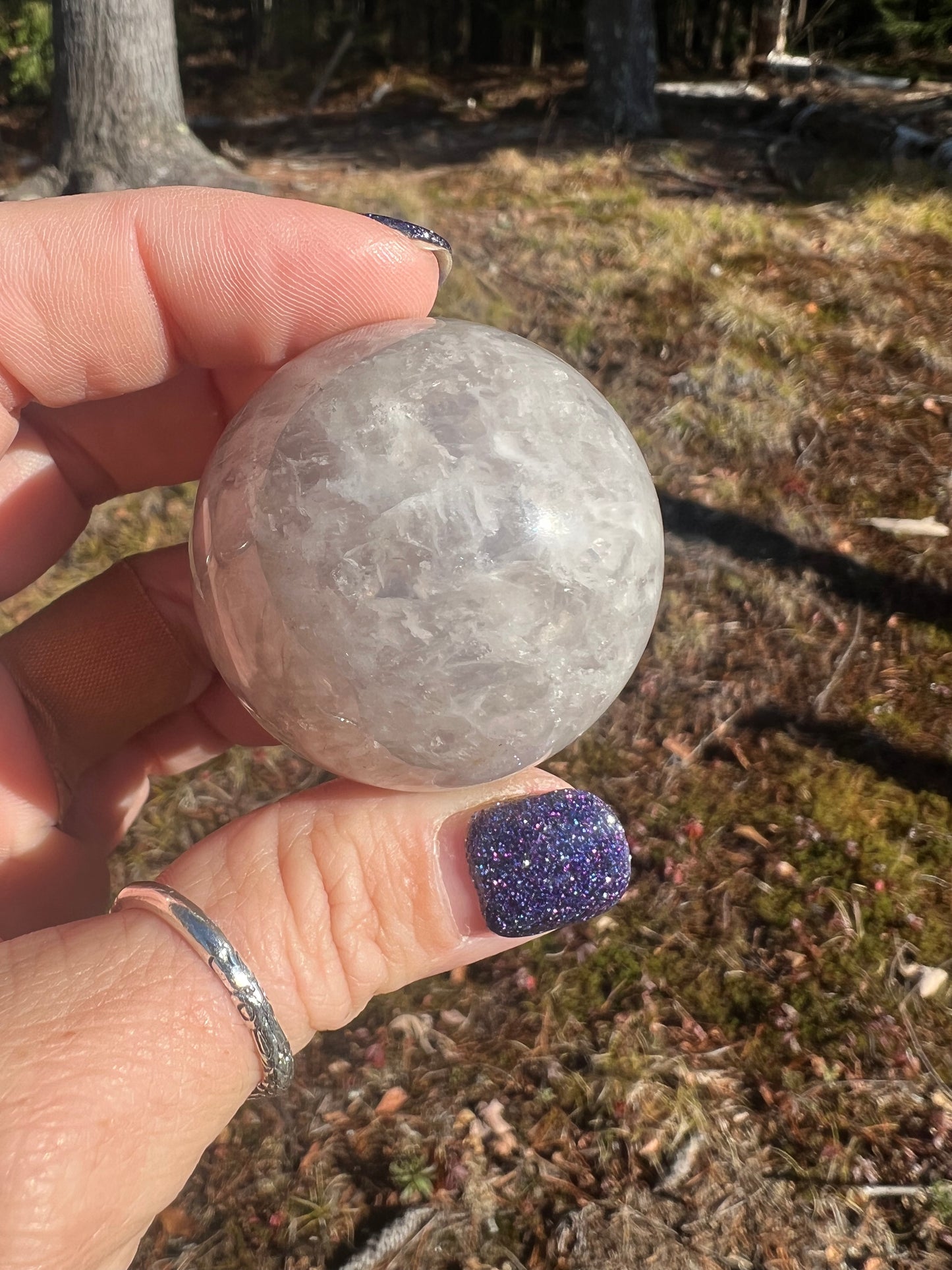 Blue Rose Quartz Sphere (41.5mm)