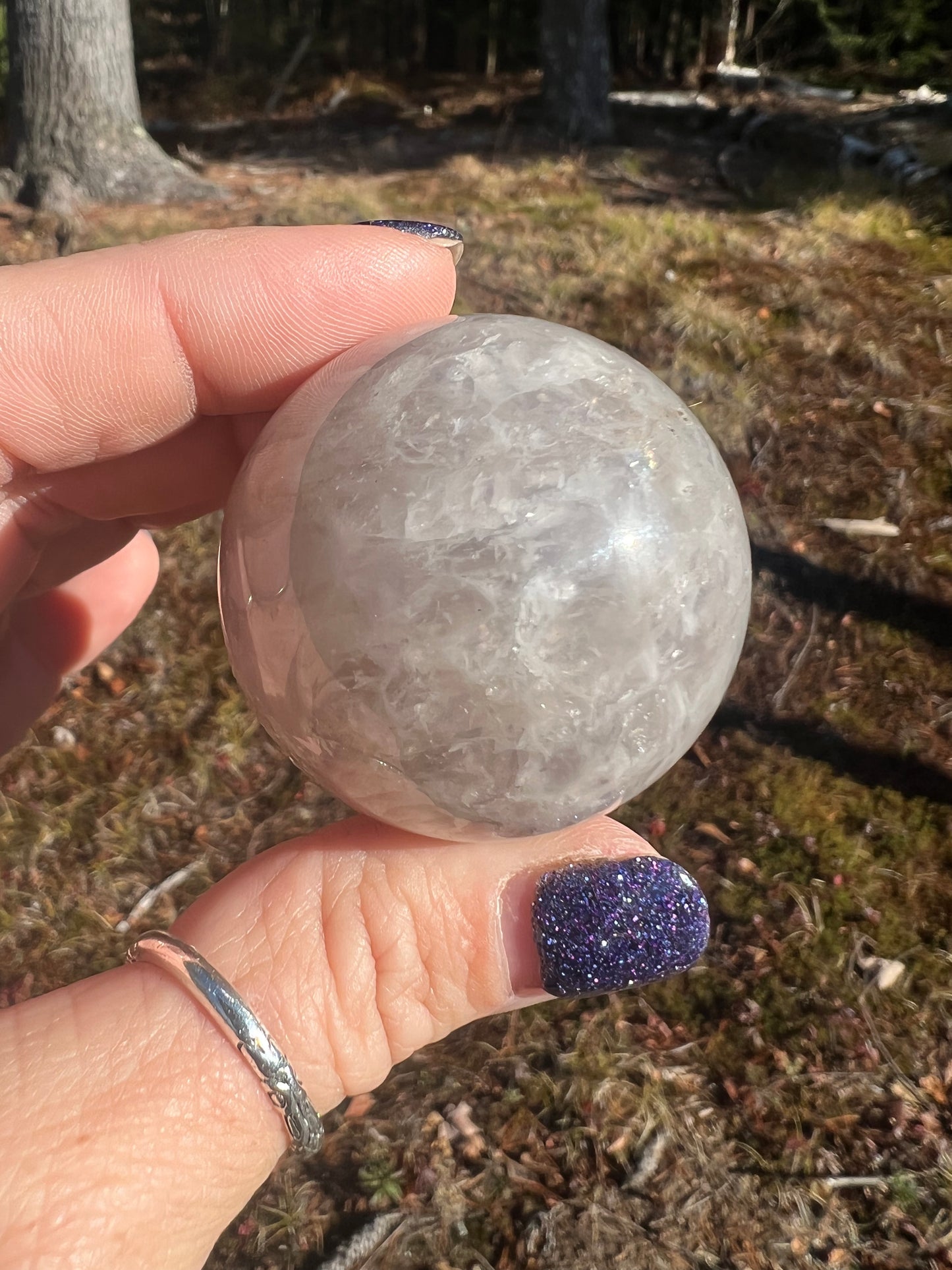 Blue Rose Quartz Sphere (41.5mm)