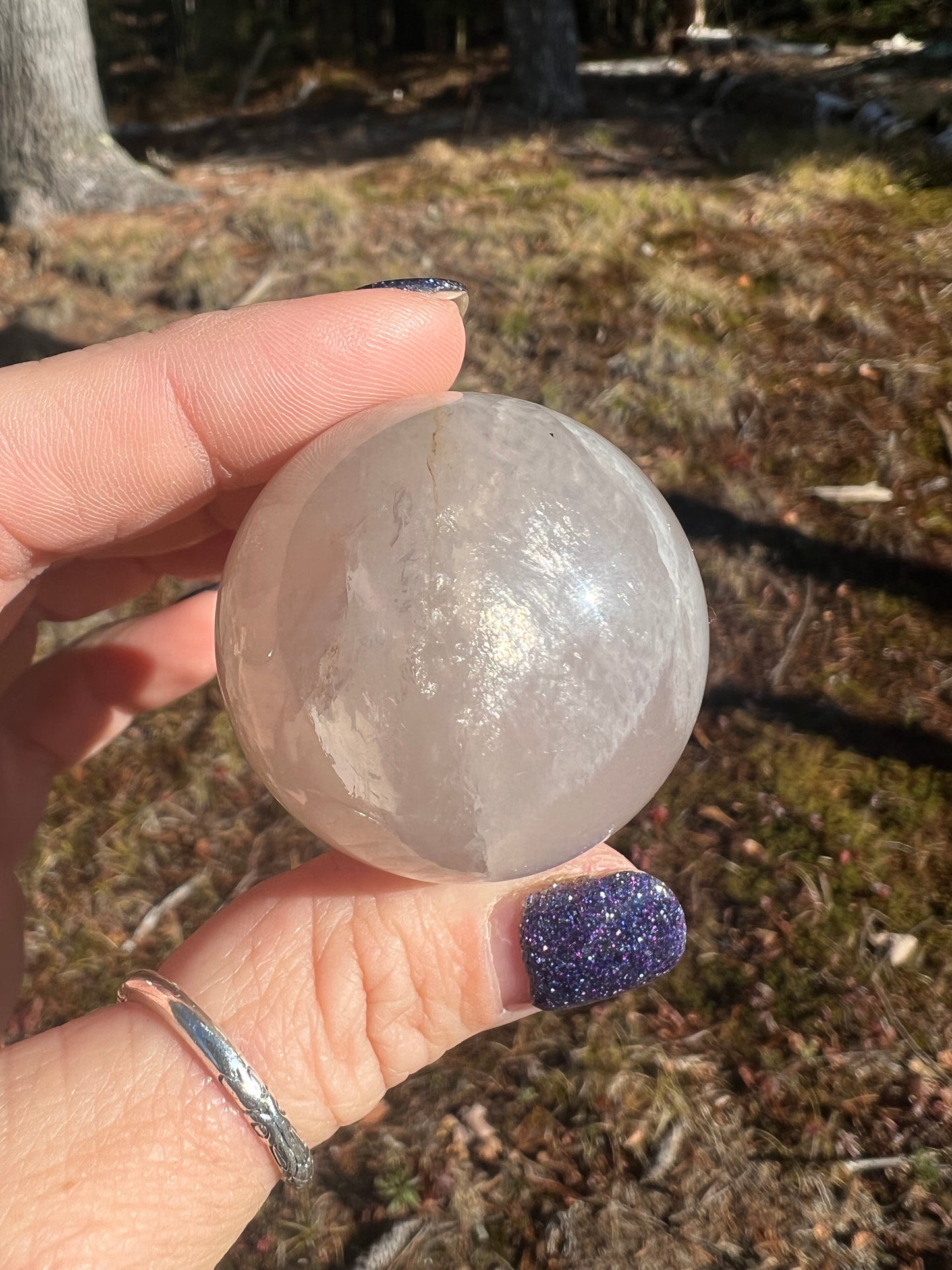 Blue Rose Quartz Sphere (41mm)