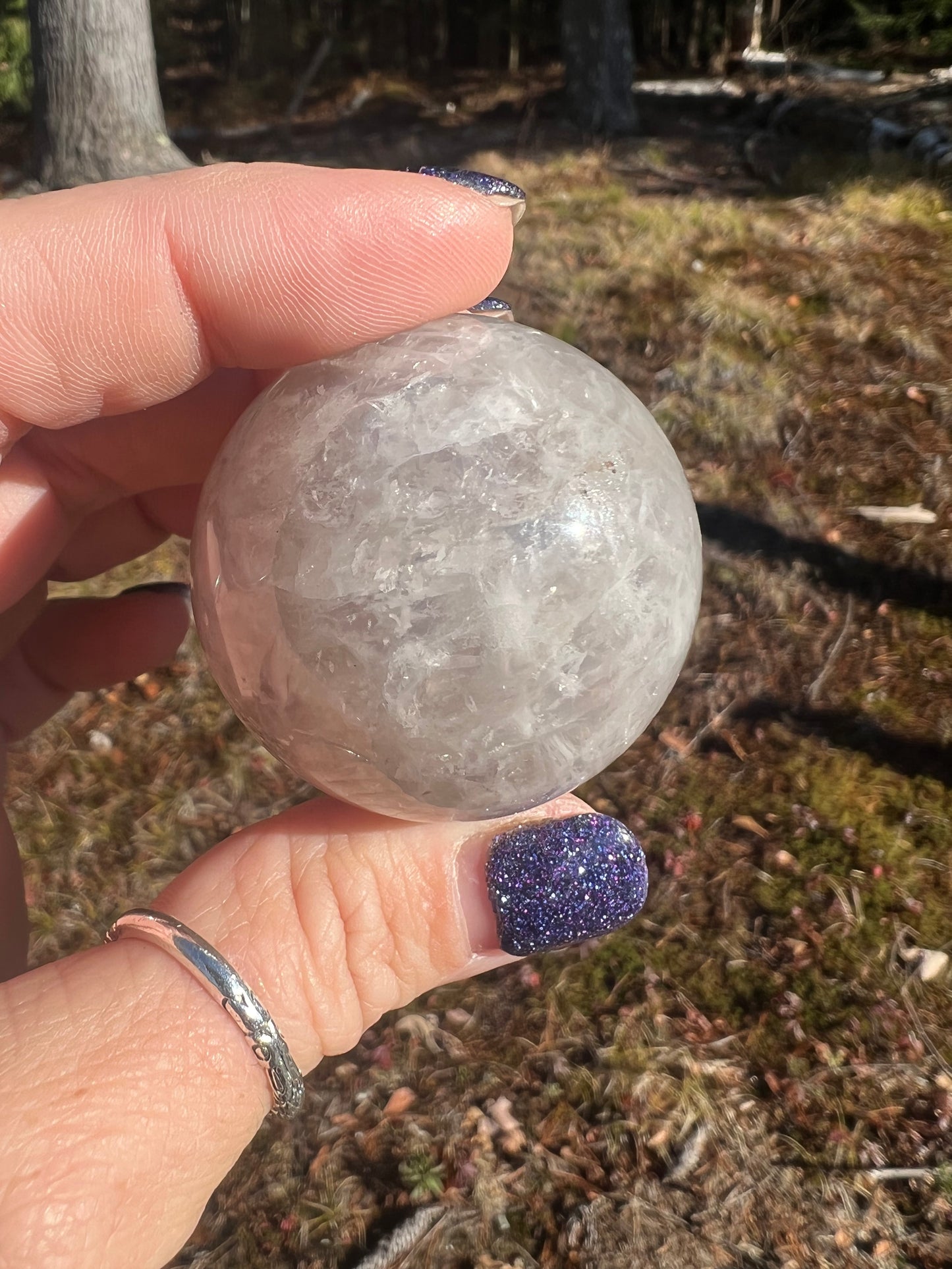 Blue Rose Quartz Sphere (41.5mm)