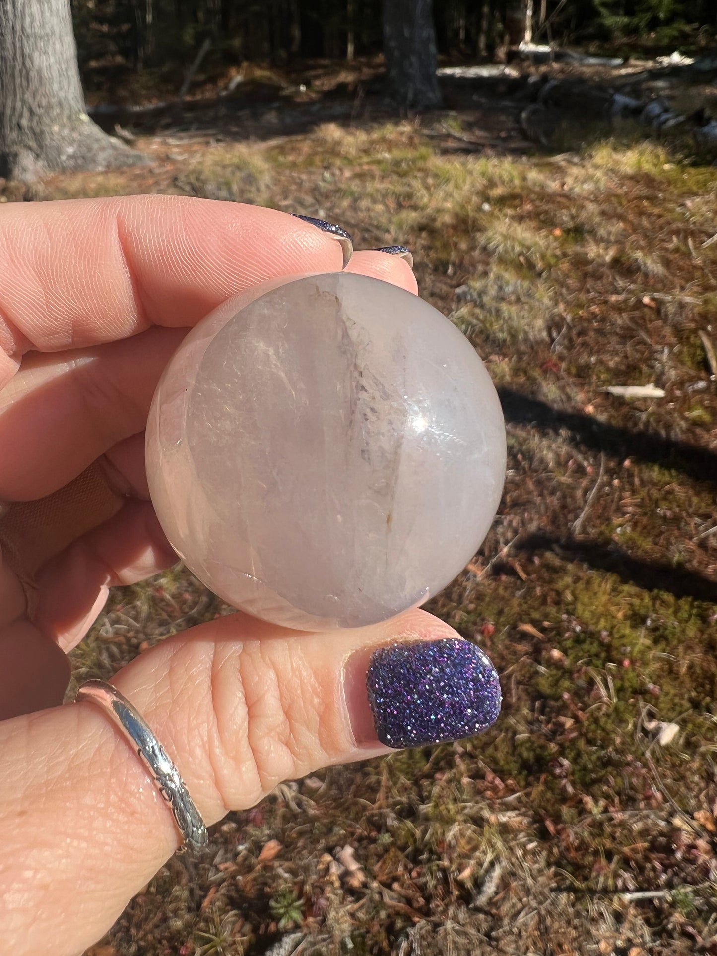 Blue Rose Quartz Sphere (41mm)