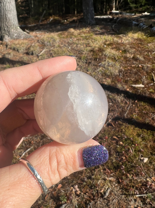 Blue Rose Quartz Sphere (41mm)