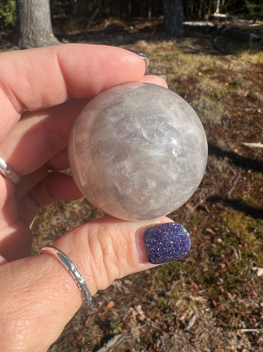 Blue Rose Quartz Sphere (41.5mm)