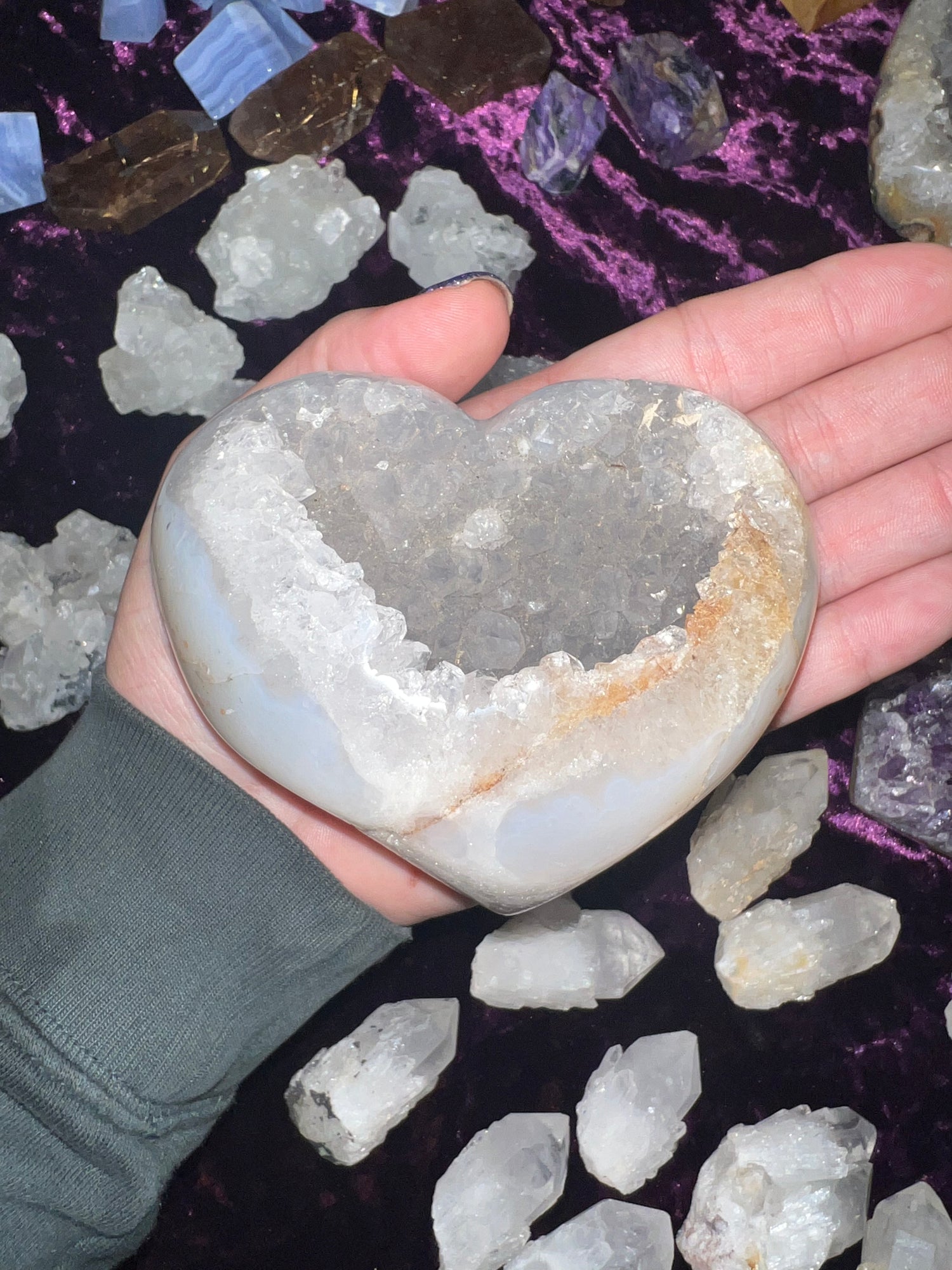 Geode Heart Amethyst Geode Heart #1 – The Crystal District