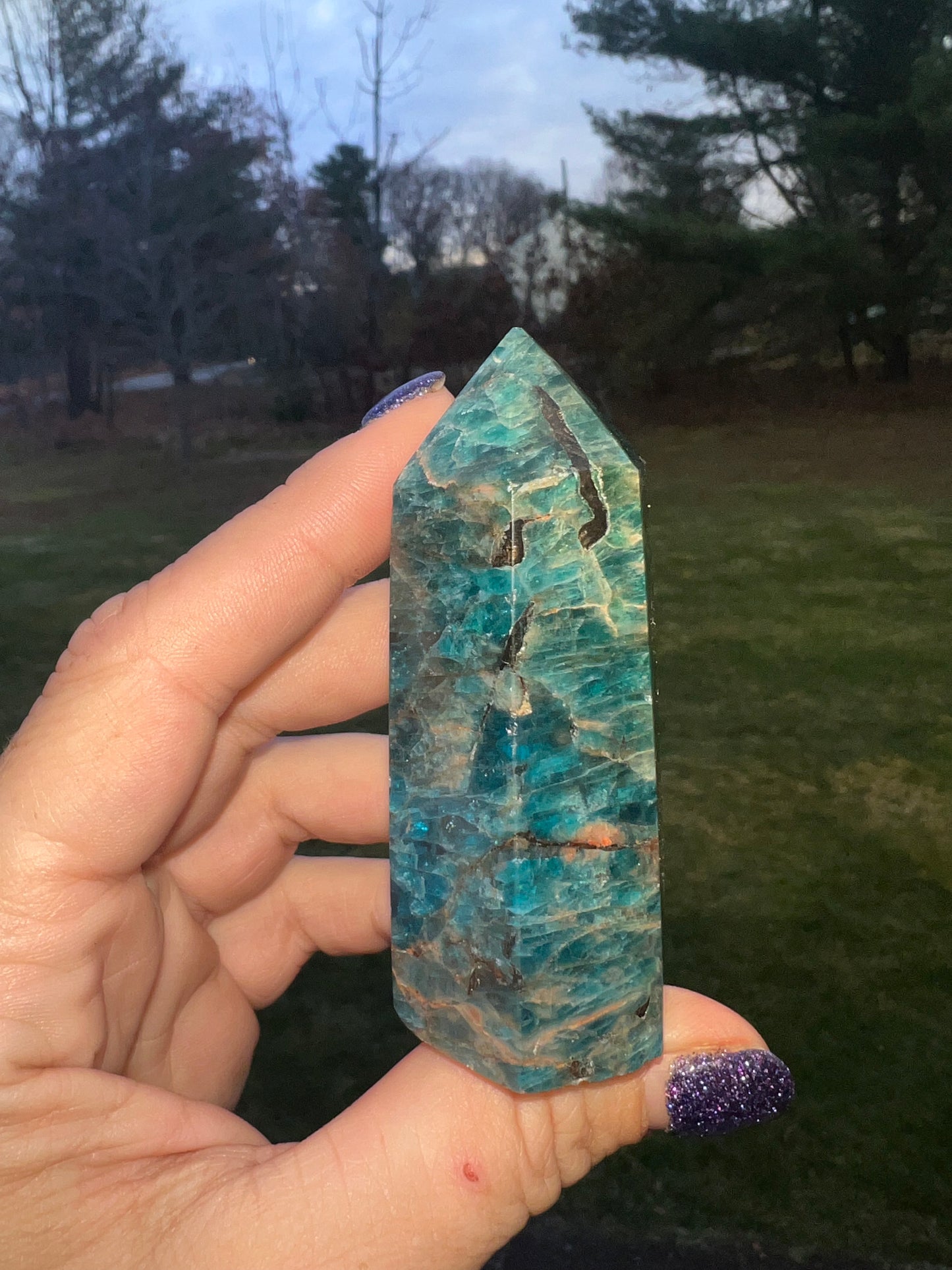 Blue Apatite Tower #1